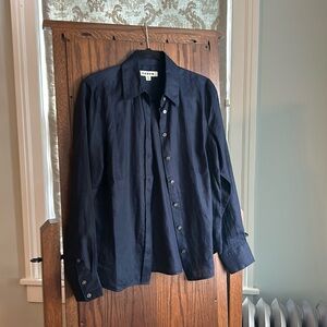 Boden navy linen shirt, size 8r, NWOT